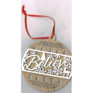 Christmas Tree Bauble: Believe